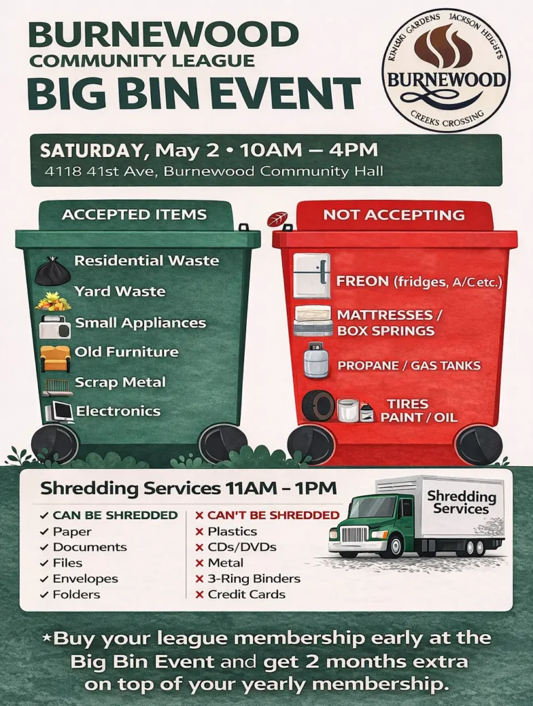 🚛 2026 Burnewood Community League Big Bin Event 